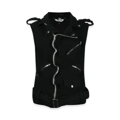 BLACK COMME des GARCONS Zip Pocket Vest "Gray"