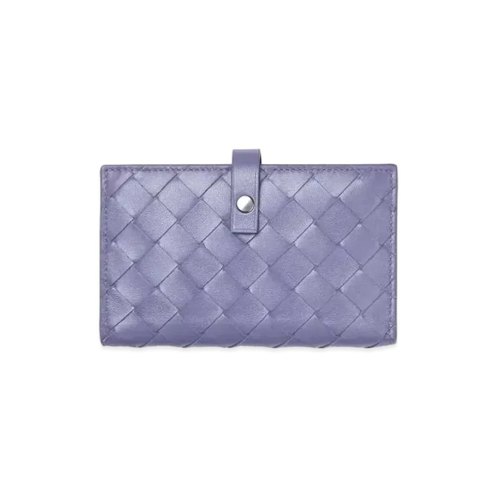 Bottega Veneta Intrecciato Lambskin Calfskin With Coin Purse "Lavender"
