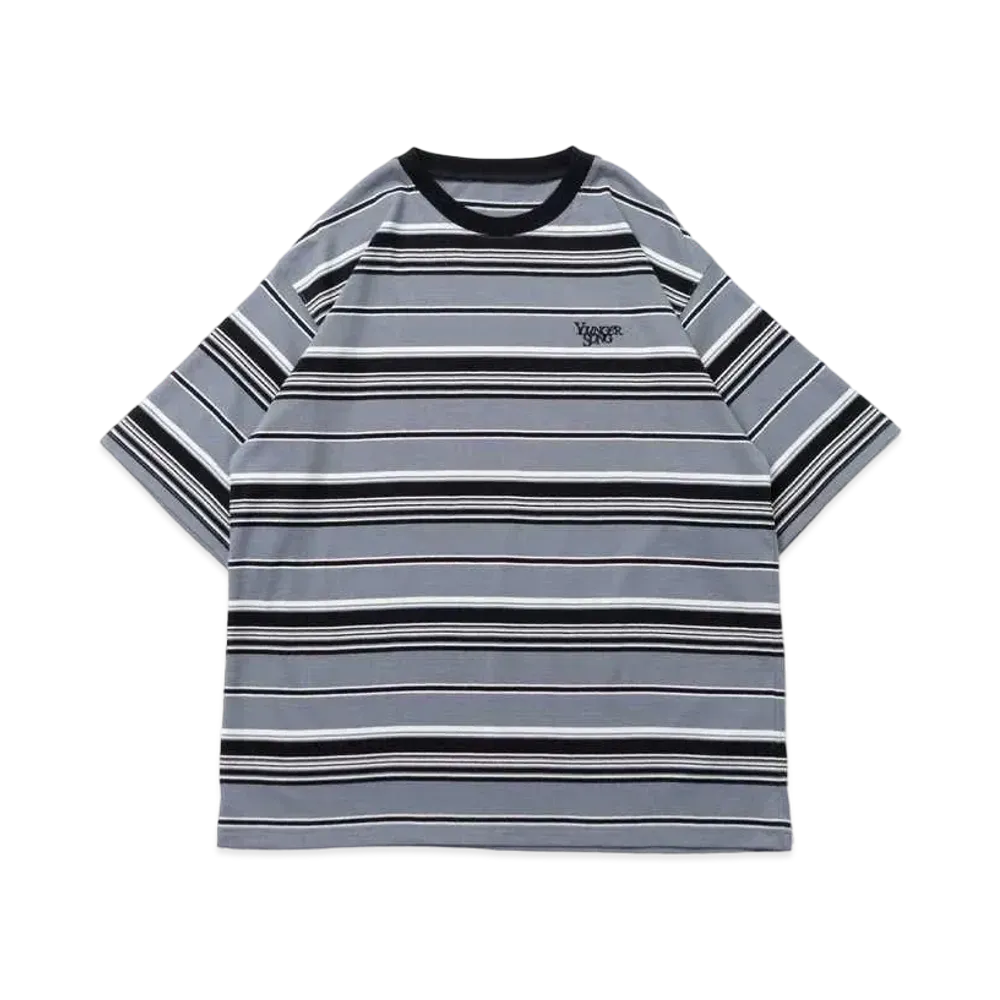 Younger Song multi border T "Gray"