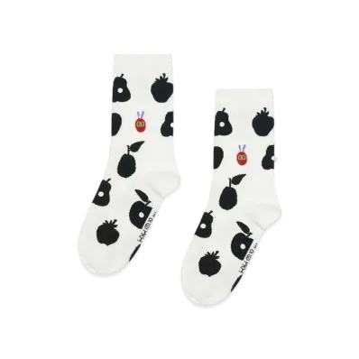 graniph x Eric Carle Fruit Silhouette Pattern Middle Socks "White"