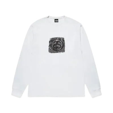 Stussy Mono LS Tee "White"