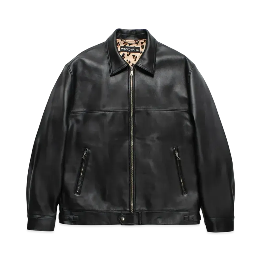 WACKO MARIA Leather Single Riders Jacket "Black"
