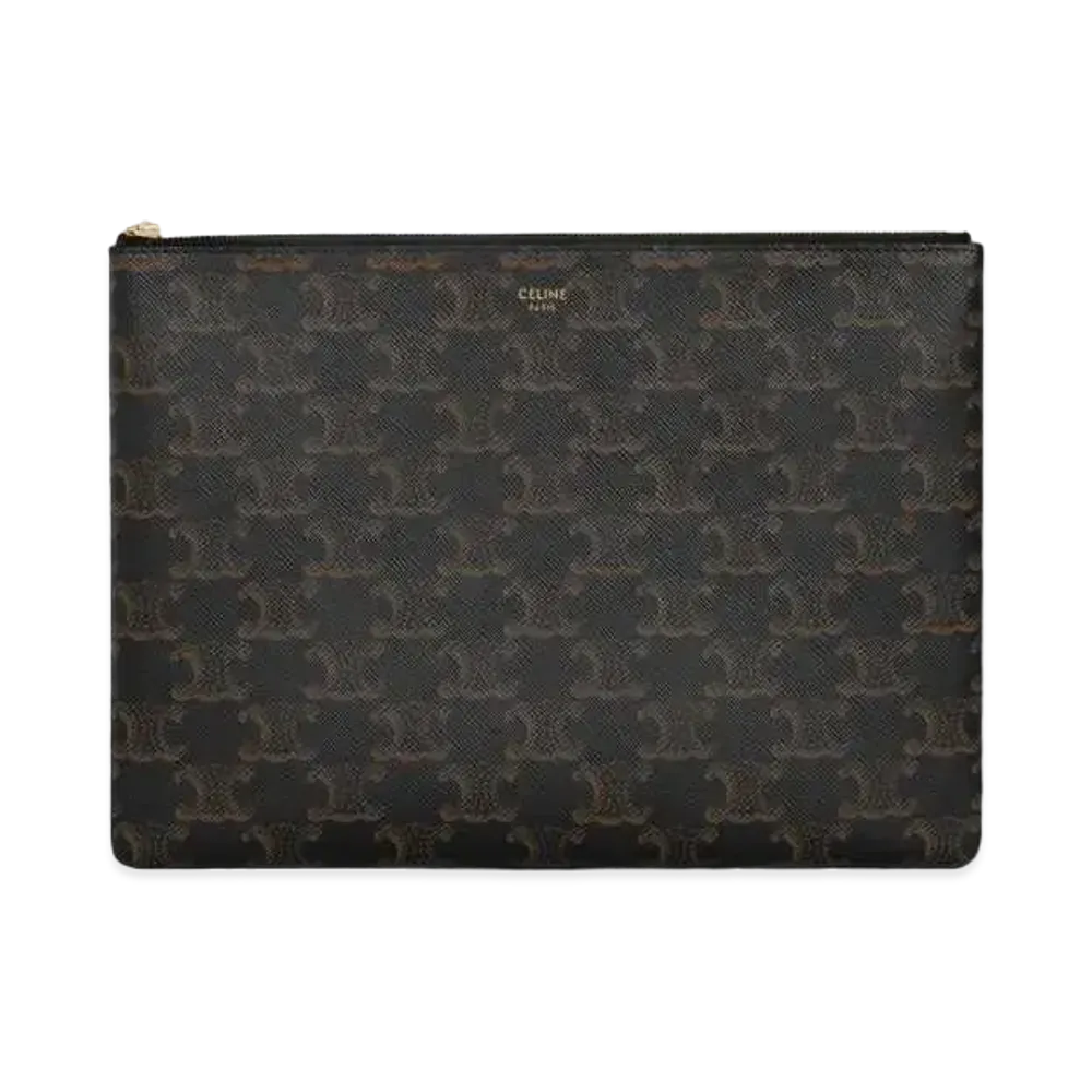 CELINE Pouch in Triomphe Canvas "Black"