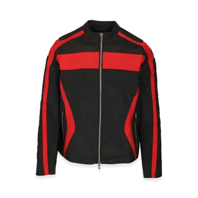 Diesel Nylon Biker Jacket "Black/Red"