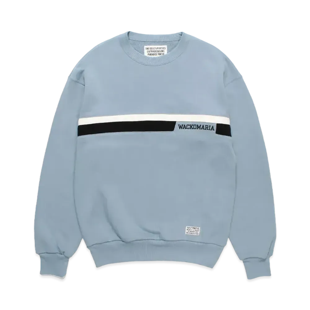 WACKO MARIA Middle Weight Sweat Shirt "Blue"