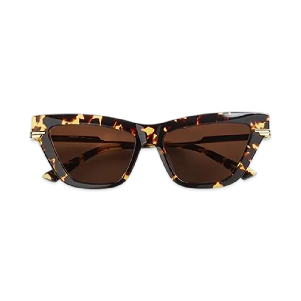 Bottega Veneta Classic Acetate Cat Eye Sunglasses "Havana/Gold/Brown"