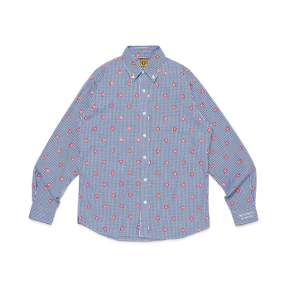 HUMAN MADE Heart Gingham Check Shirt "Blue"