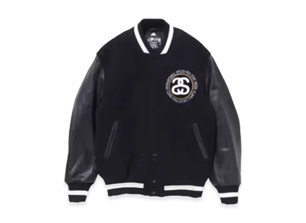 Stussy x ROC STAR "Roc Star Tribe" Varsity Jacket "Black"