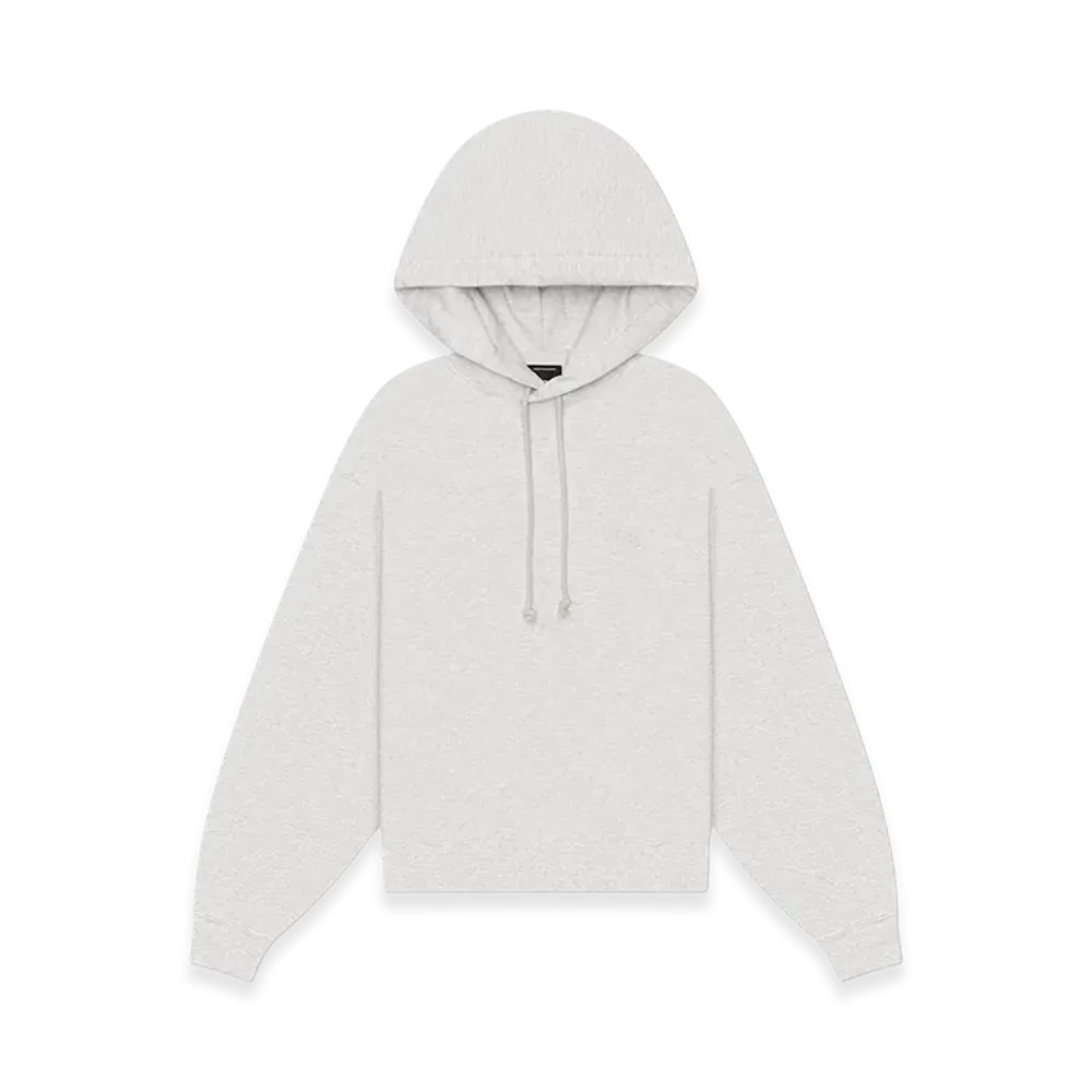 Y-3 Women's Fleece-Lined Pullover Hoodie "Light Gray"
