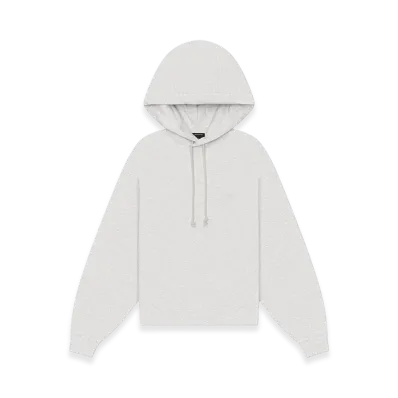 Y-3 Women's Fleece-Lined Pullover Hoodie "Light Gray"
