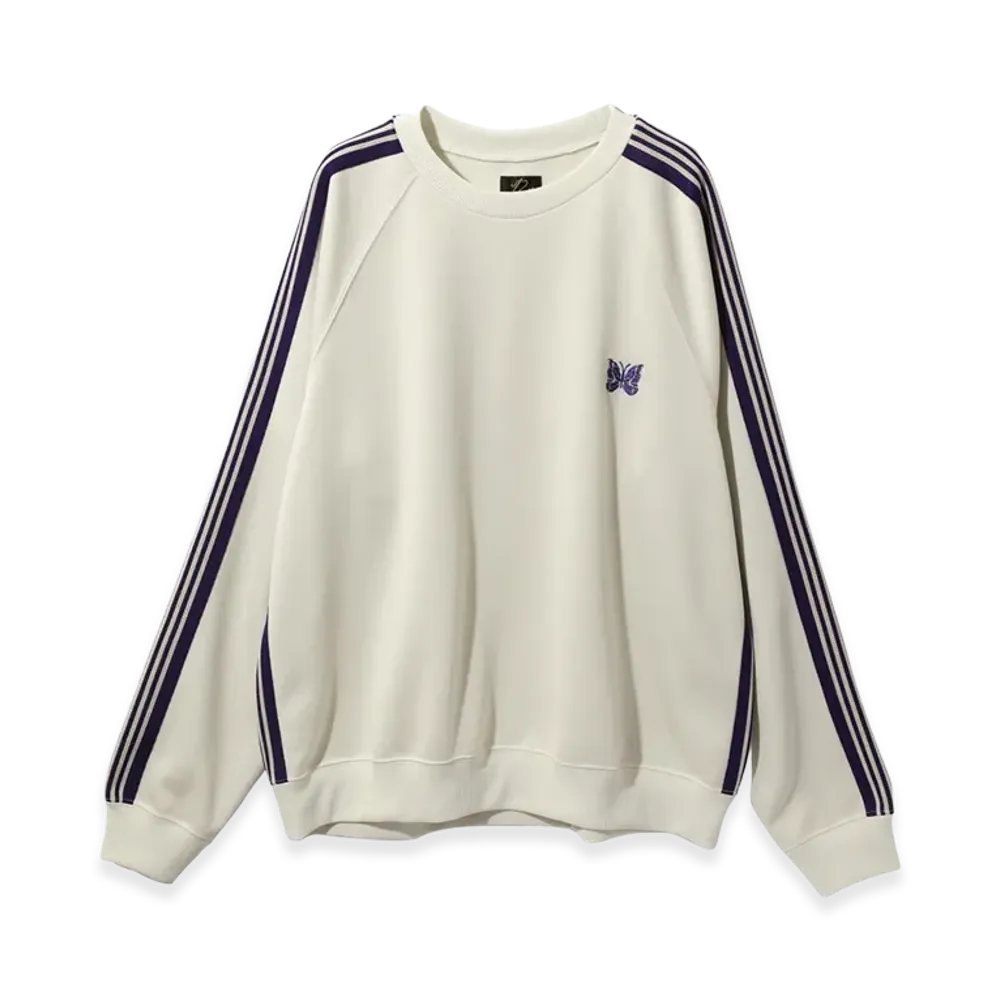 NEEDLES Track Crewneck Poly Smooth "Ice White"