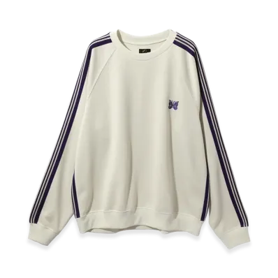 NEEDLES Track Crewneck Poly Smooth "Ice White"