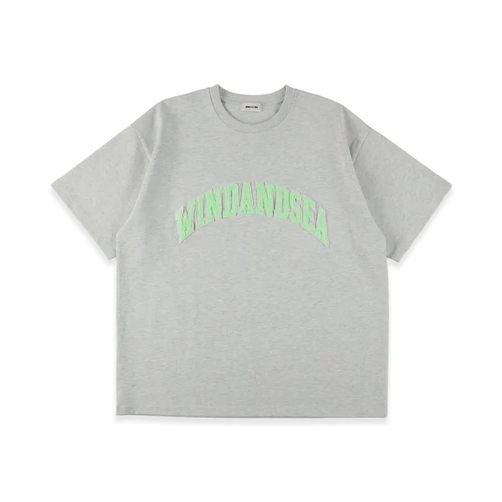WIND AND SEA Sagara Embroidery College Logo Tee "Gray"