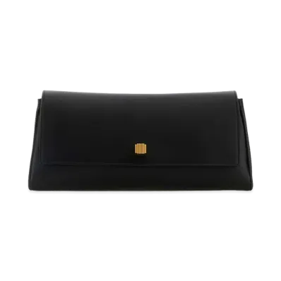 KHAITE Women's Leather Audrey Clutch "Black"