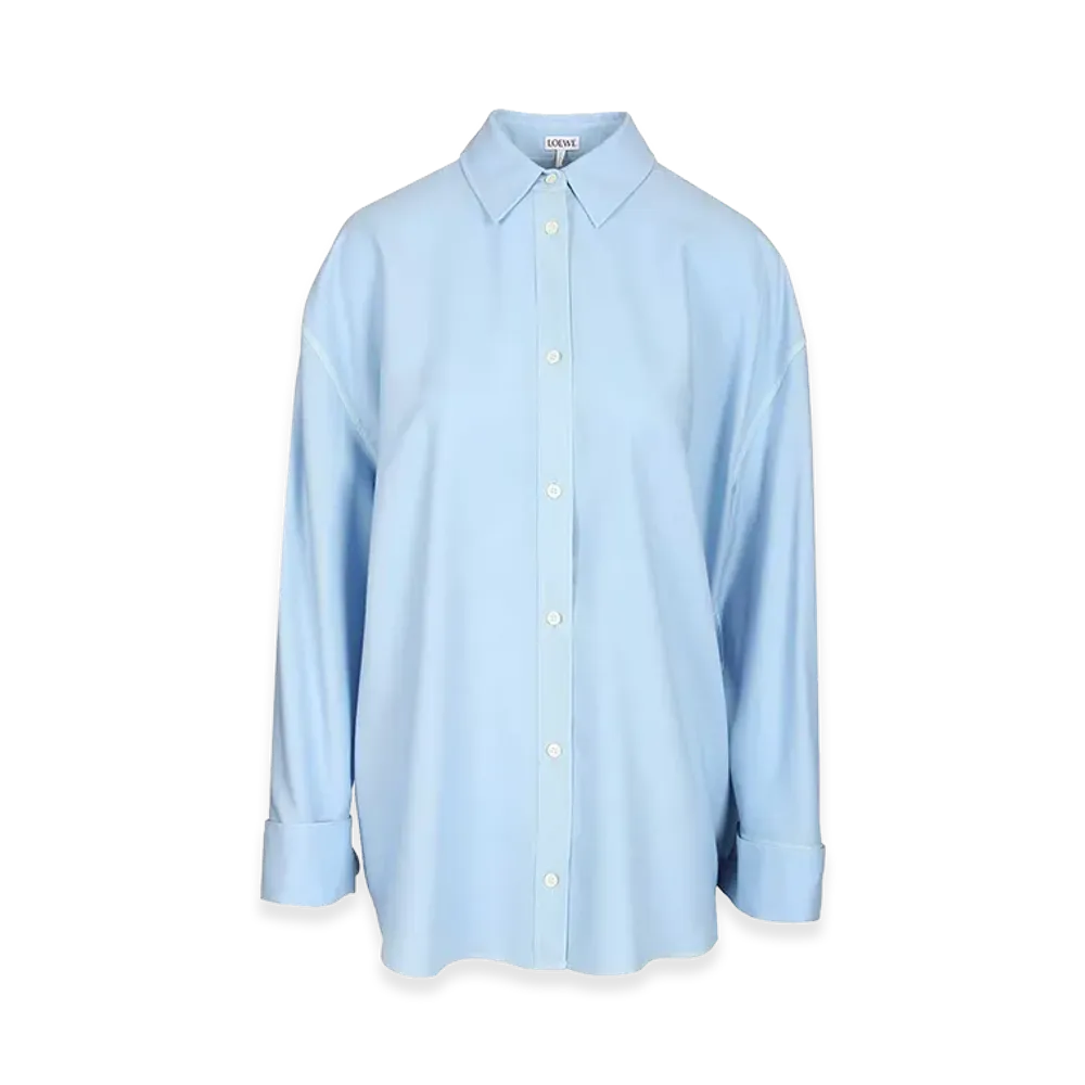 LOEWE Women's Wool And Silk Shirt "Light Blue"