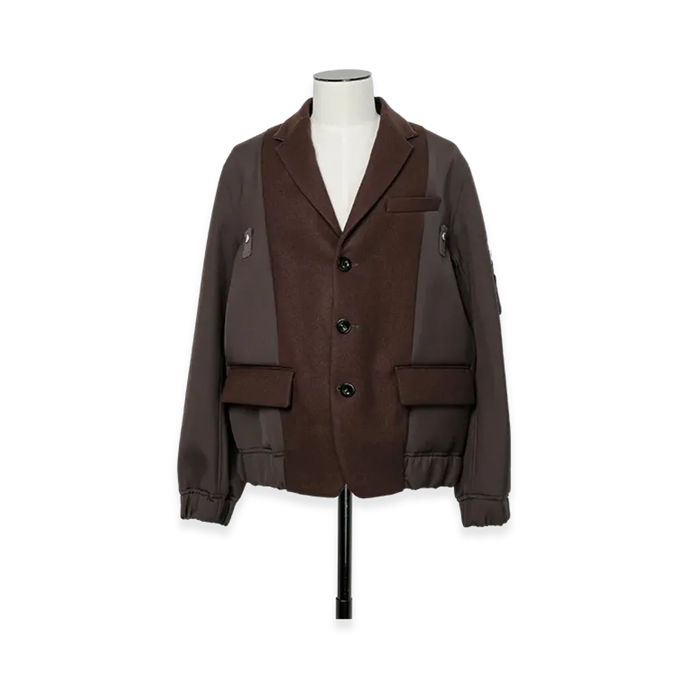 sacai Wool Melton Jacket "Brown"
