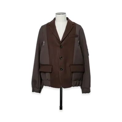 sacai Wool Melton Jacket "Brown"
