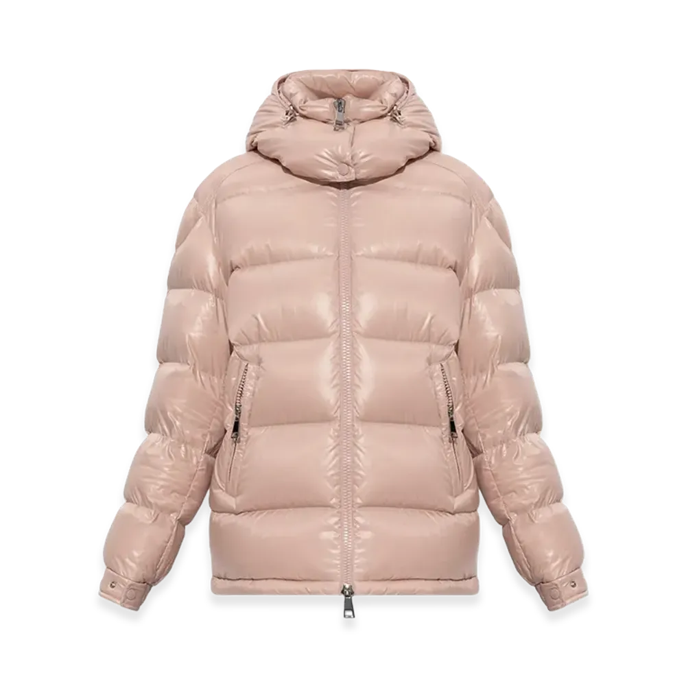 MONCLER Women's Piumino Corto Maire Con Cappuccio "Pink"