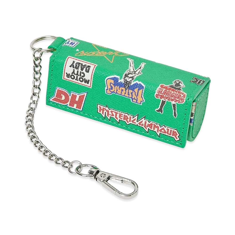 HYSTERIC GLAMOUR Women's Rock City Lip Case "Green"
