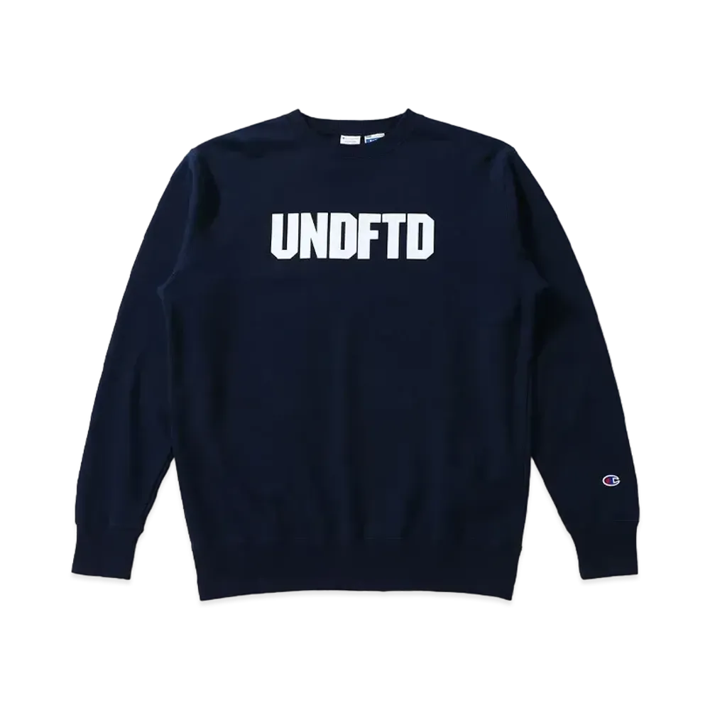 UNDEFEATED CHAMPION UNFTD LOGO CREW SWEAT - C8-S023 "Navy"
