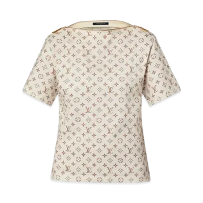 Louis Vuitton Monogram Print Bateau T-shirt "Beige"