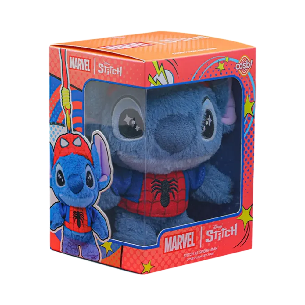 Hot Toys "Hot Toys Zakka" -Marvel | Stitch- Cosbi Plush Keychain: Stitch / Spider-Man