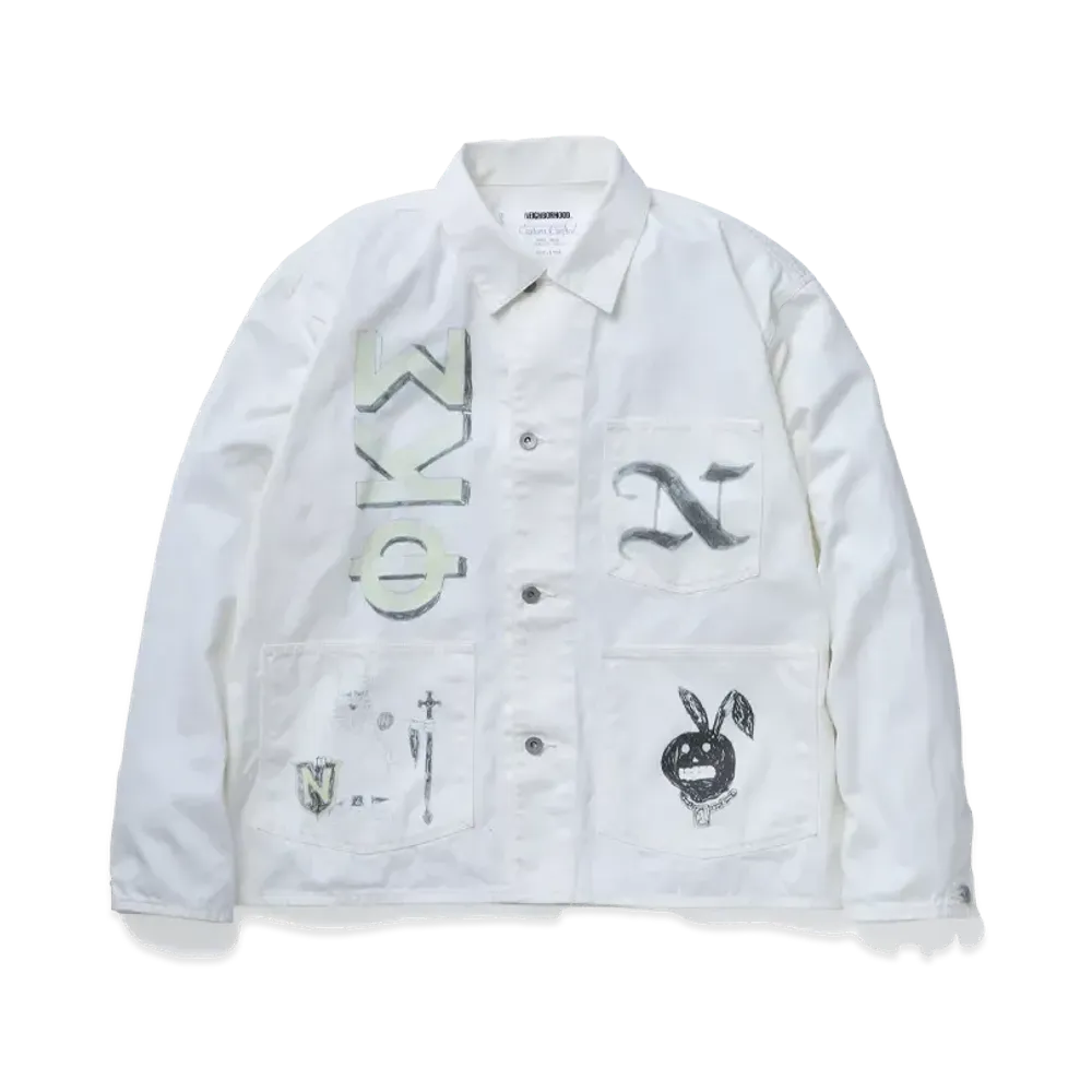 NEIGHBORHOOD Memorial Coverall Jacket "White"