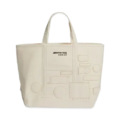 sacai x Mercedes AMG Large Patch Canvas Tote "Off White"