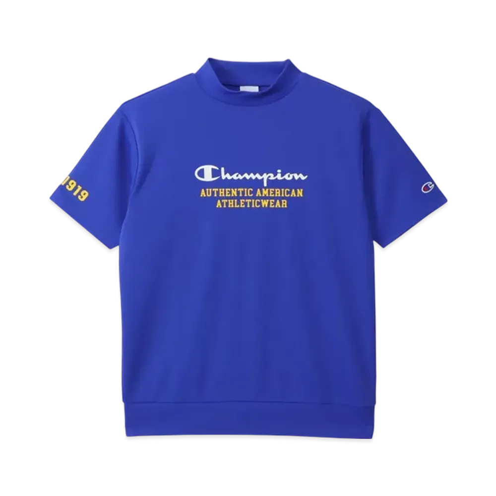 Champion Short Sleeve Mock Neck Shirt 25SS "Blue"