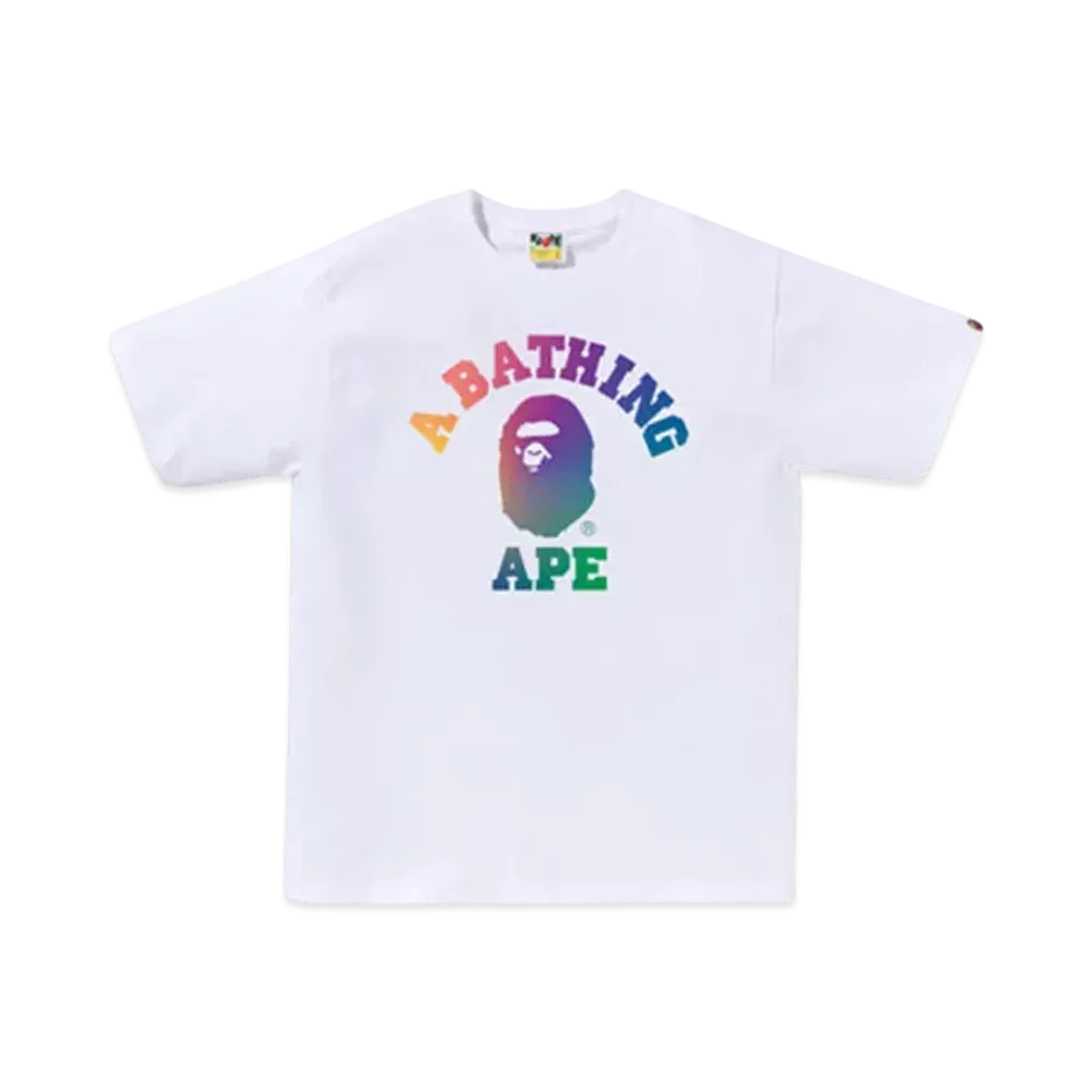 A BATHING APE College Gradation Tee Bapec Special Preorder "White"
