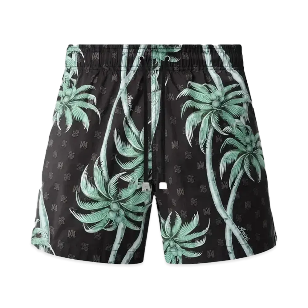 AMIRI Twisted Palms Swim Trunk "Black"