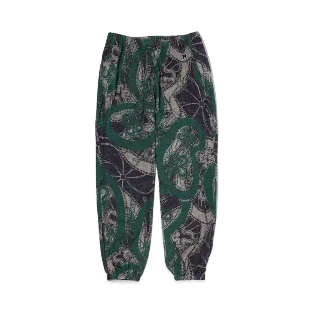 Needles ZIPPED SWEAT PANT - PAPILLON PILE JQ. "Green"
