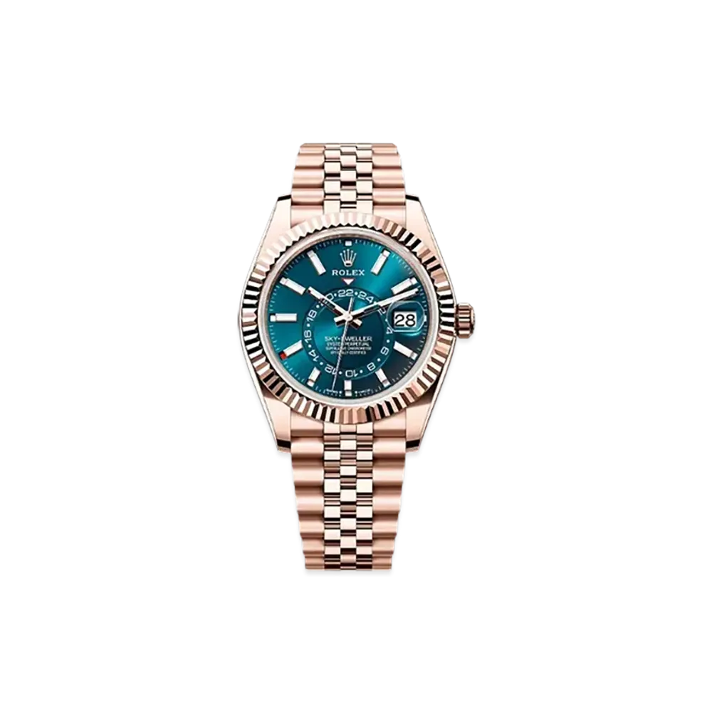 ROLEX Sky-Dweller 42mm Everose Gold 336935 "Blue-Green"