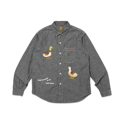 HUMAN MADE Chambray L/S Shirt "Black"
