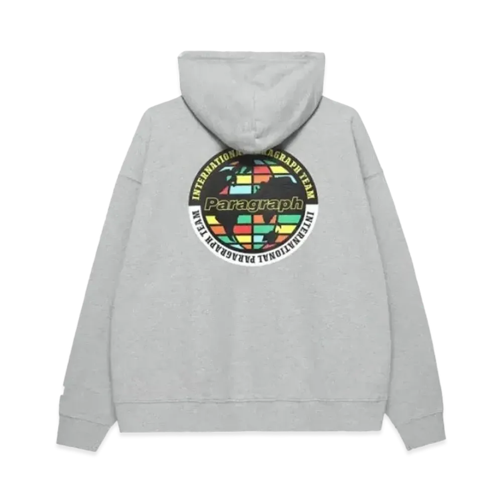 Paragraph Circle Map Zip Hoodie "Grey"