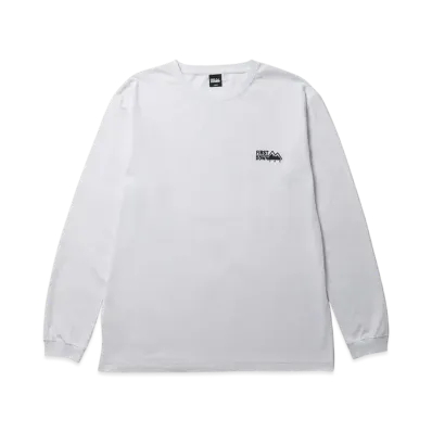 FIRST DOWN Logo L/S Tee Cotton Jersey "White"