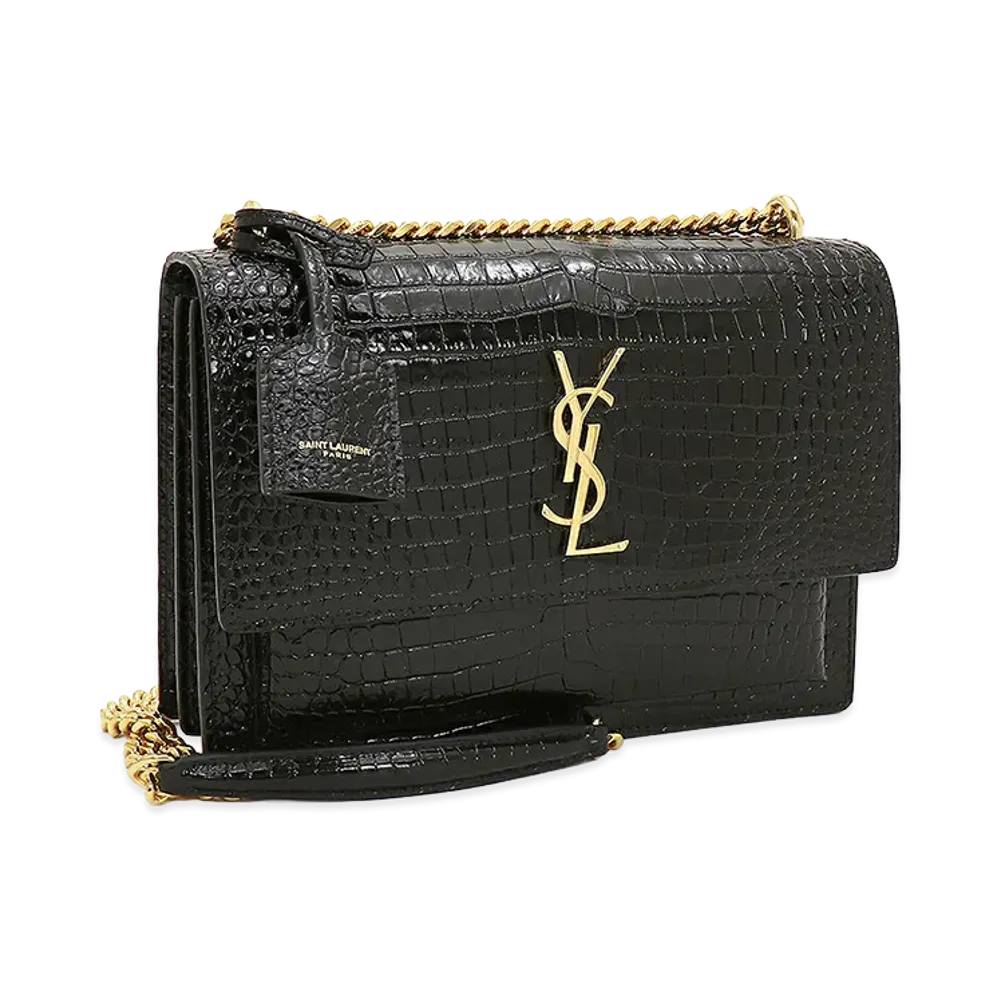 Saint Laurent Women's Shoulder Bag Sunset Medium "Nero"