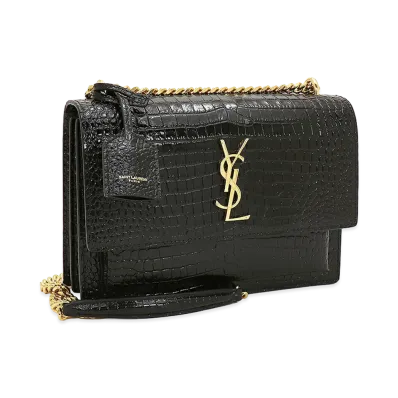 Saint Laurent Women's Shoulder Bag Sunset Medium "Nero"