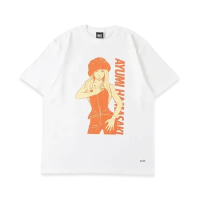 ayumi hamasaki x MFC STORE Collaborate T-Shirt "White/Orange"