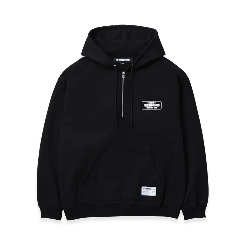NEIGHBORHOOD Classic Sweat Half Zip Hoodie LS "Black"