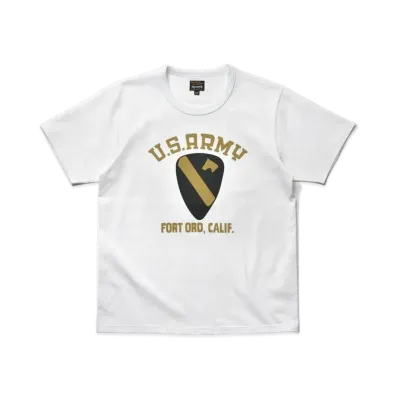 THE REAL McCOY'S Military Tee / Fort Ord "White"