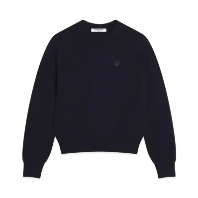 Maison Kitsune Bold Fox Head Patch Regular Jumper "Ink Blue"