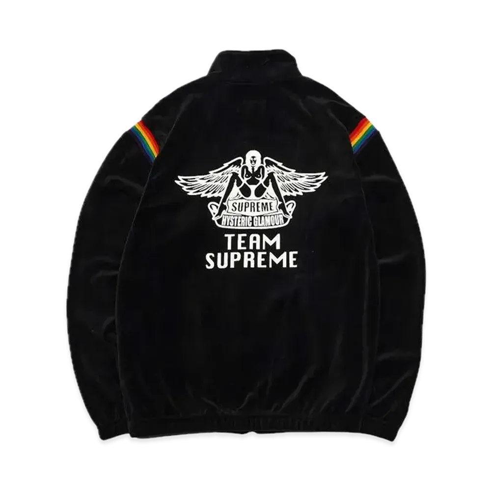 Supreme x HYSTERIC GLAMOUR Velour Track Jacket "Black"