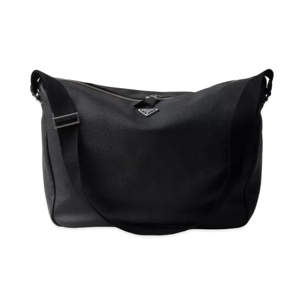 PRADA Leather Shoulder Bag "Black"