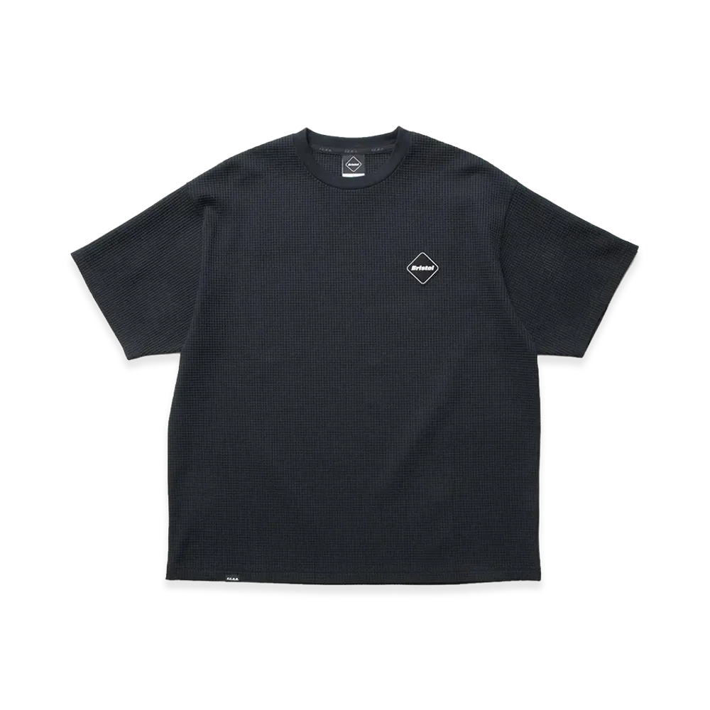 F.C.Real Bristol Tech Waffle Lounge S/S Top "Black"
