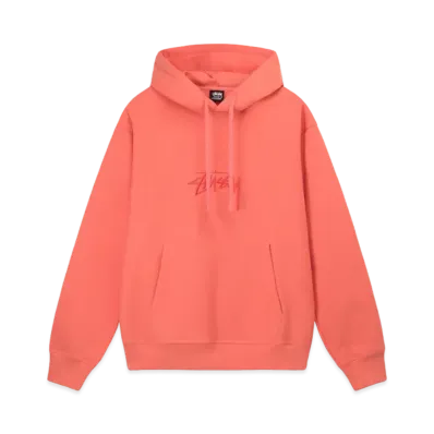 Stussy Stock Logo Applique Hoodie "Rose"