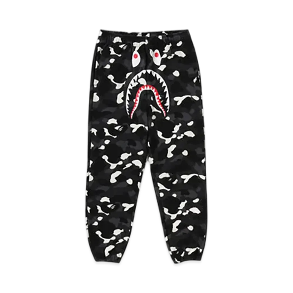 A BATHING APE City Camo Shark Relaxed Fit Sweatpants "Black"