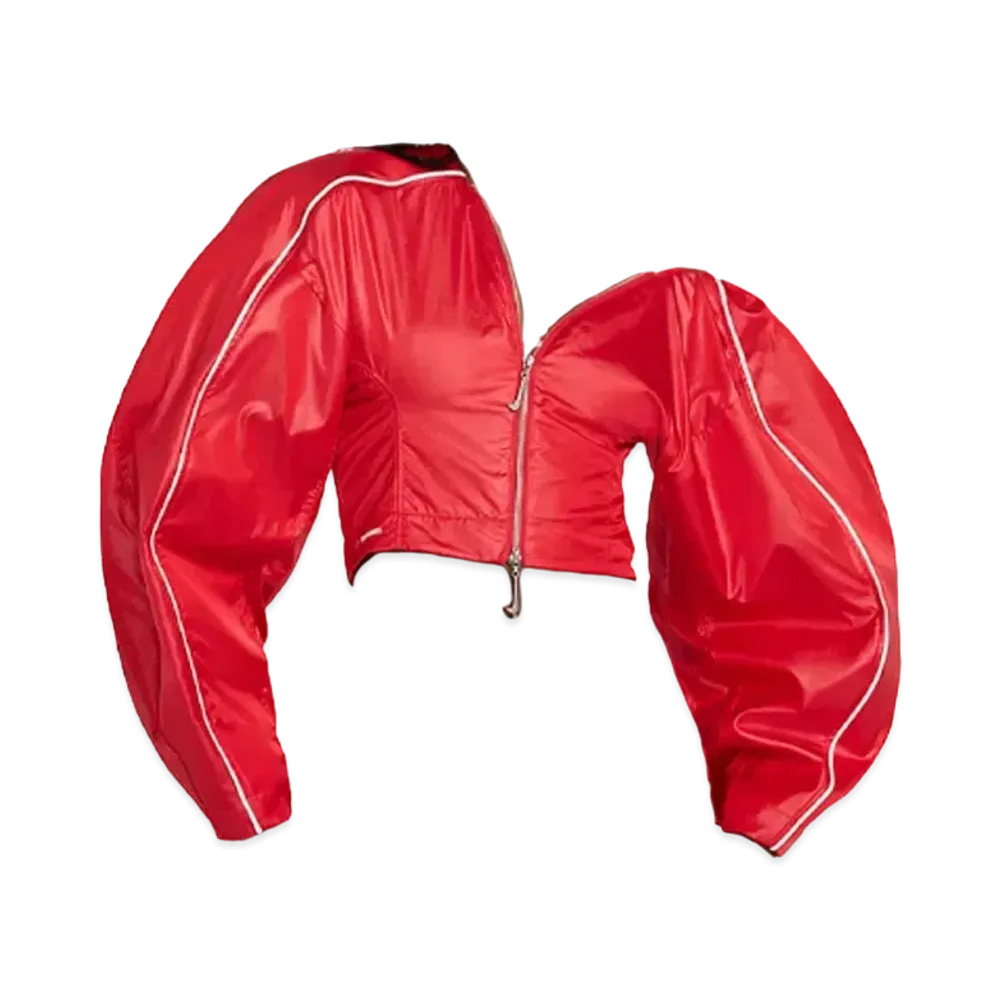 Nike x JACQUEMUS Short Asymmetrical Track Jacket "Dark Red"