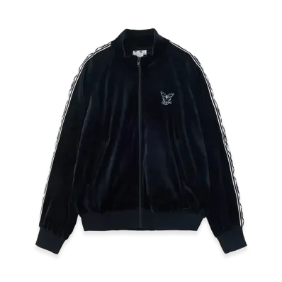 X-Girl Women's Butterfly Velour Track Jacket "Black"