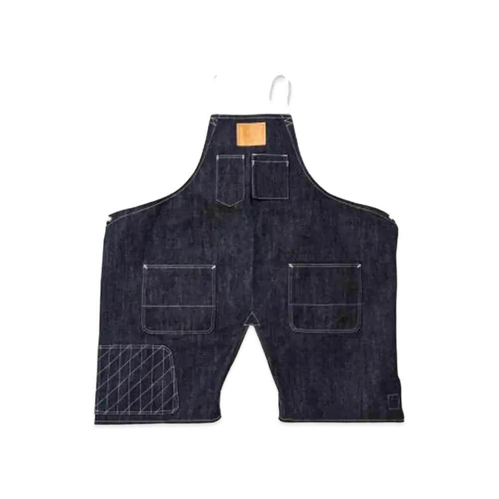 THE REAL McCOY'S RM LEATHER PATCH DENIM SEWER'S APRON "Indigo"